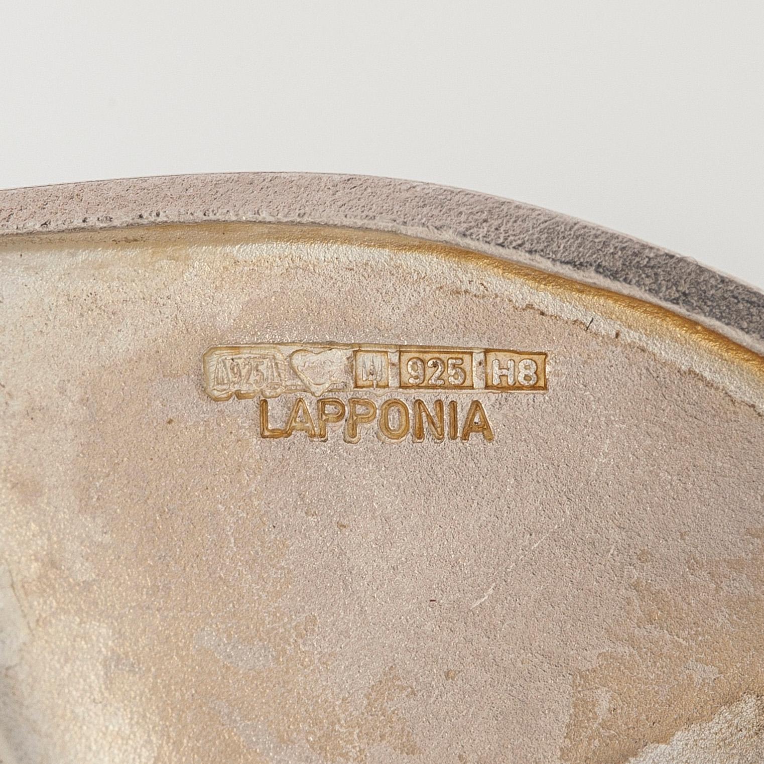 Björn Weckström, collier/brosch, "Labyrinth" sterlingsliver, Lapponia 1985.