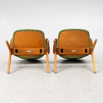 Bengt Ruda, a pair of armchairs, from the Triva series, Nordiska Kompaniet mid 20th Century.