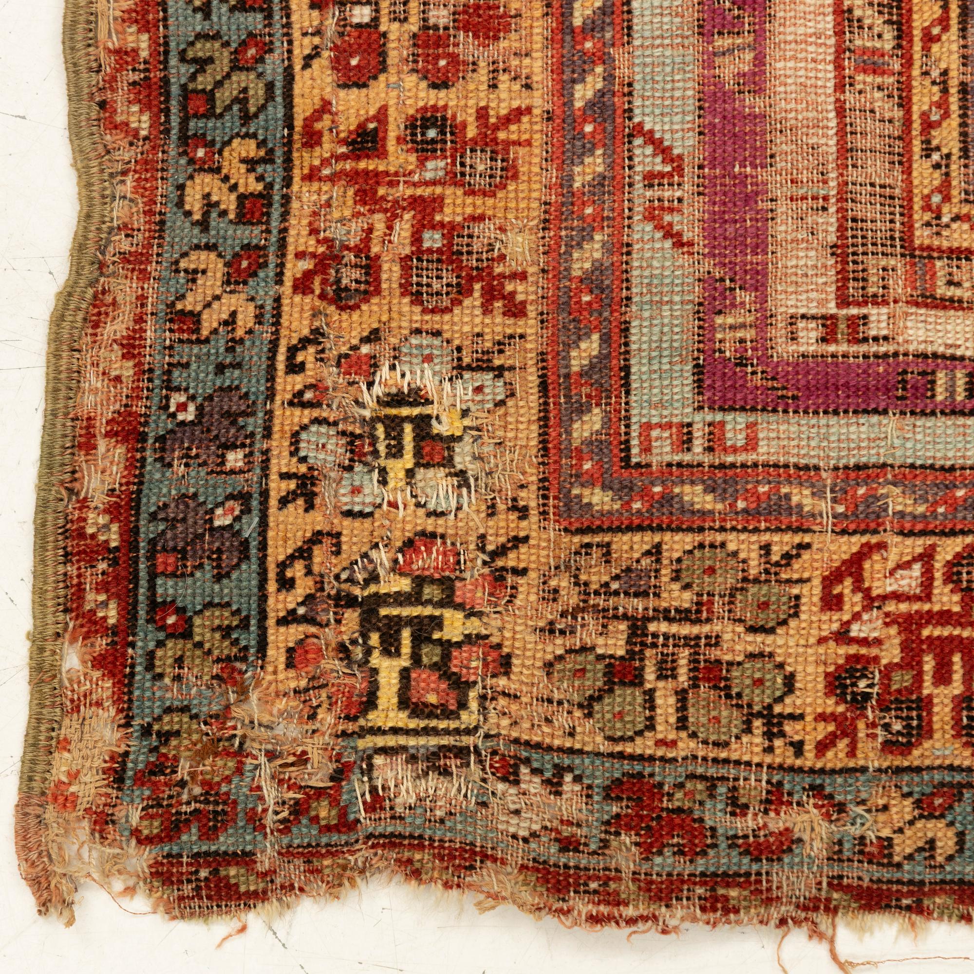 A Kirşehir prayer rug, antique, Central Anatolia, c. 160 x 122 cm.