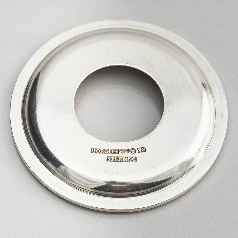 Atelier Borgila, a pair of silver candelabra, design Erik Fleming, Stockholm 1947.