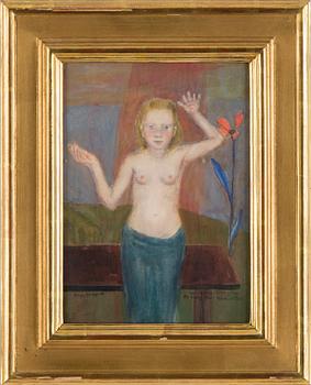 BIRGER LJUNGQUIST, akvarell och blyerts, signerad Birger Ljungqvist samt med dedikation.