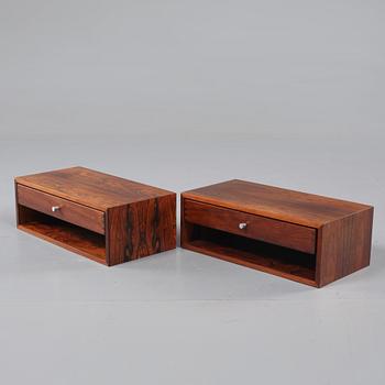 VÄGGHYLLOR, 2 st, Aksel Kjaersgaard, Danmark, 1960/1970-tal.
