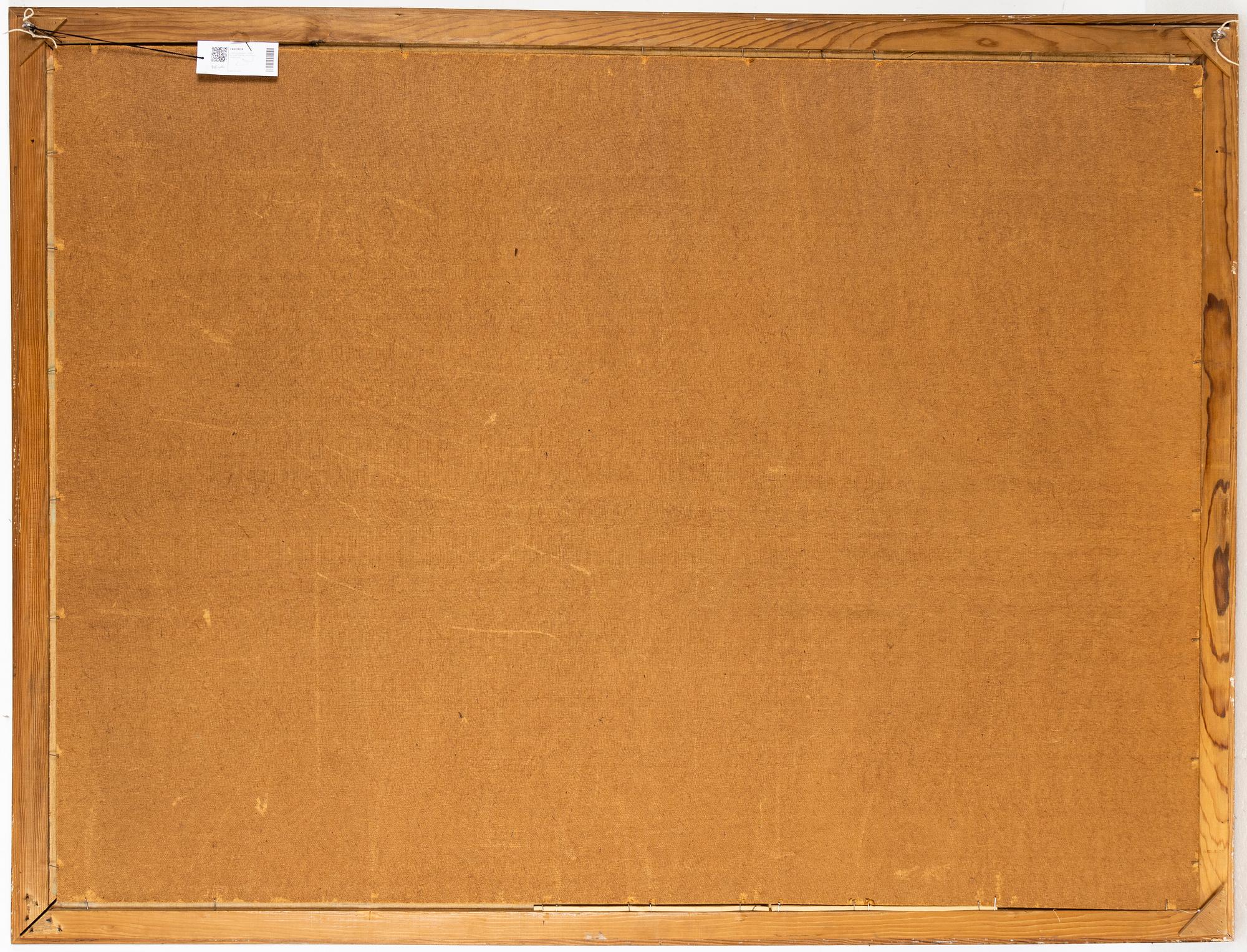 Lars Gynning, mixed media on panel, signed.