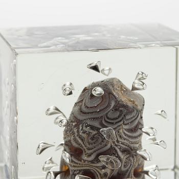 Oiva Toikka, vuosikuutio, signeerattu Oiva Toikka, Nuutajärvi 1979, numeroitu 349/1000.