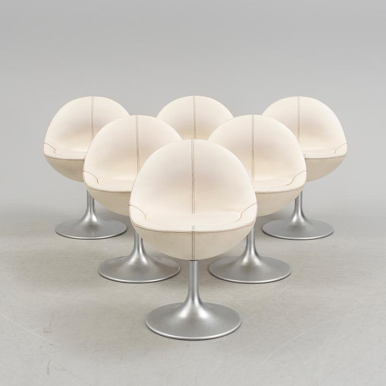 Six 'Venus' chairs by Johansson Design from the late 20th/early 21st century.