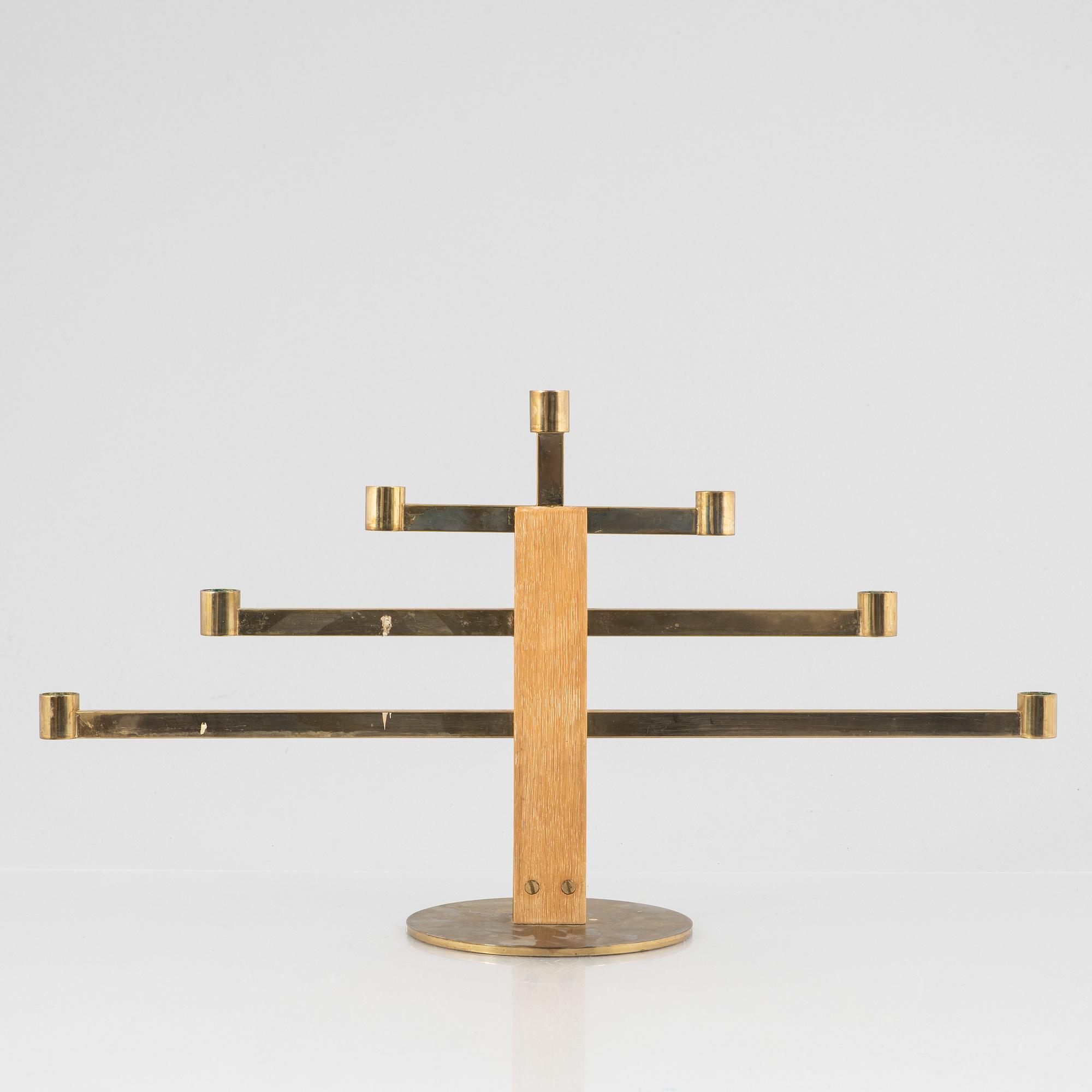 Hans-Agne Jakobsson, a model L 54 candelabrum, Markaryd, mid-20th Century.