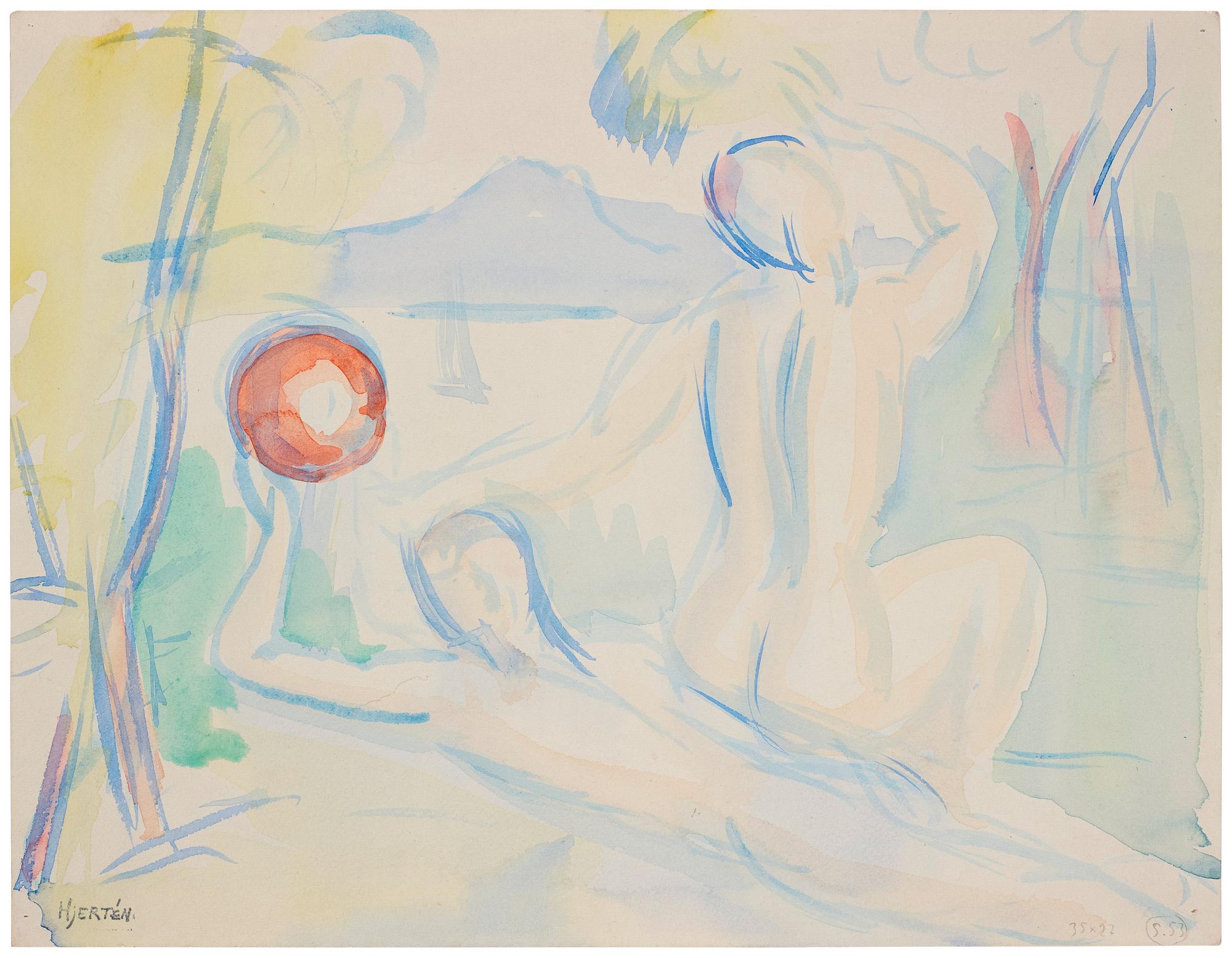 Sigrid Hjertén, By the lake.