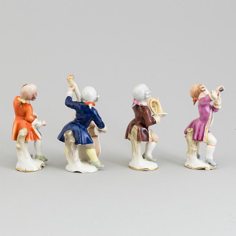 A group of four Hutschenreuter porcelain figurines, Germany, 1950/60's.