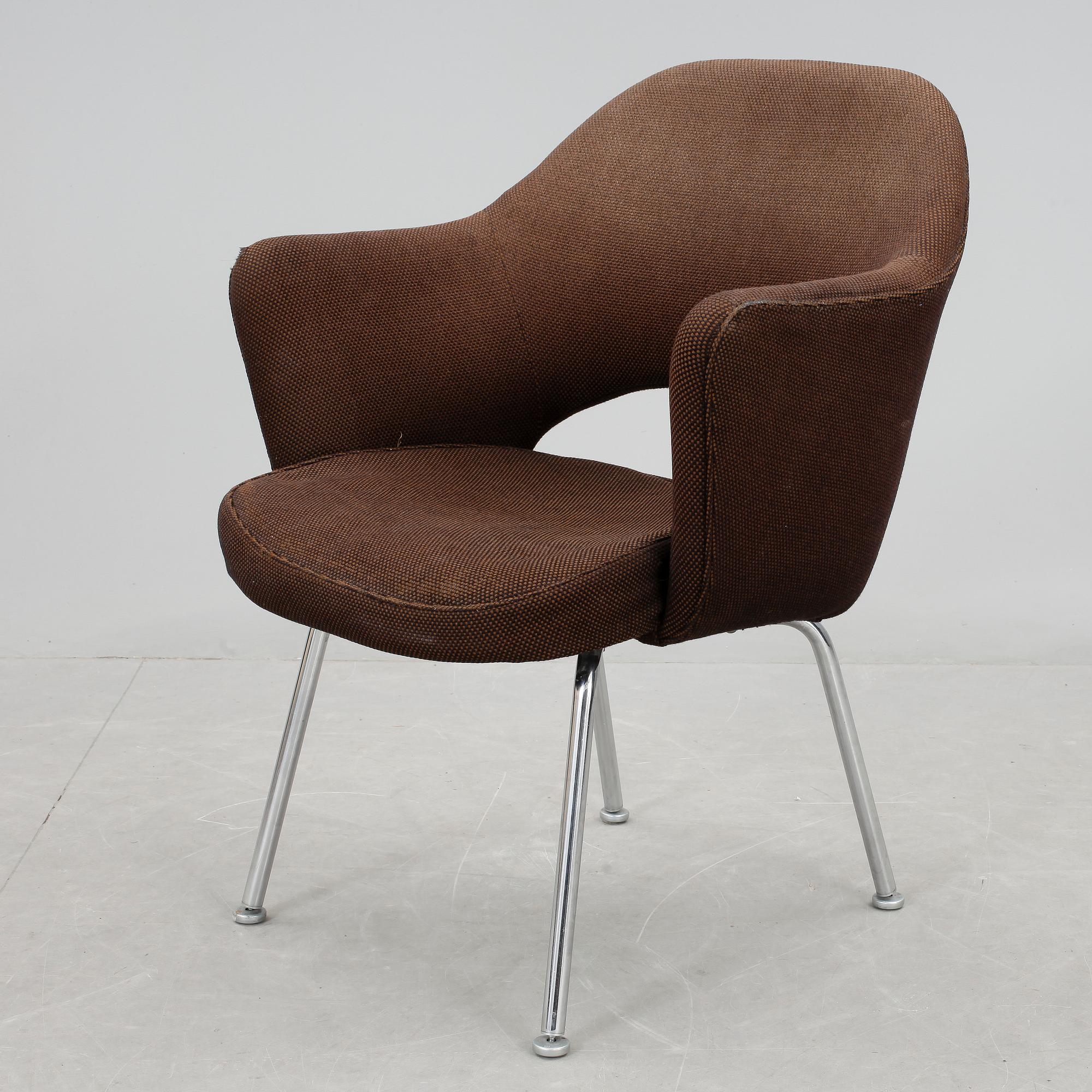 FÅTÖLJ, 'Executive Side Chair', Eero Saarinen, NK's verkstäder för Knoll International, 1965. Etikettmärkt.