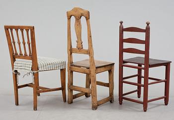 STOLAR, 3st, provinsarbeten. Gustaviansk, rokoko och barock, 1700-tal.