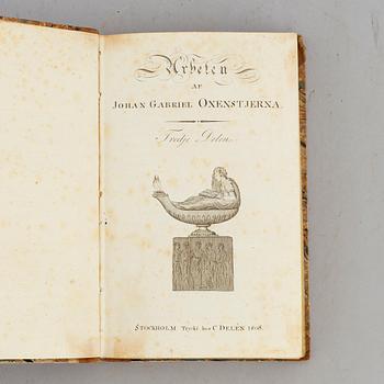 Oxenstiernas arbeten, med den ovanliga, femte delen (5 vol).
