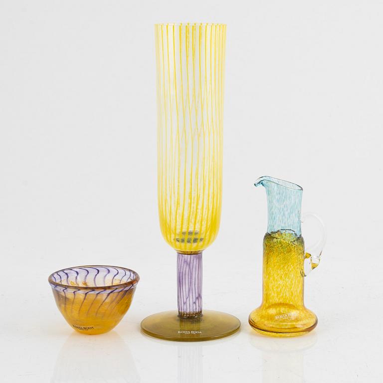 Kjell Engman, 13 pieces, glass, Kosta Boda.