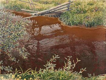 749. Gustaf Fjaestad, Spring brook.