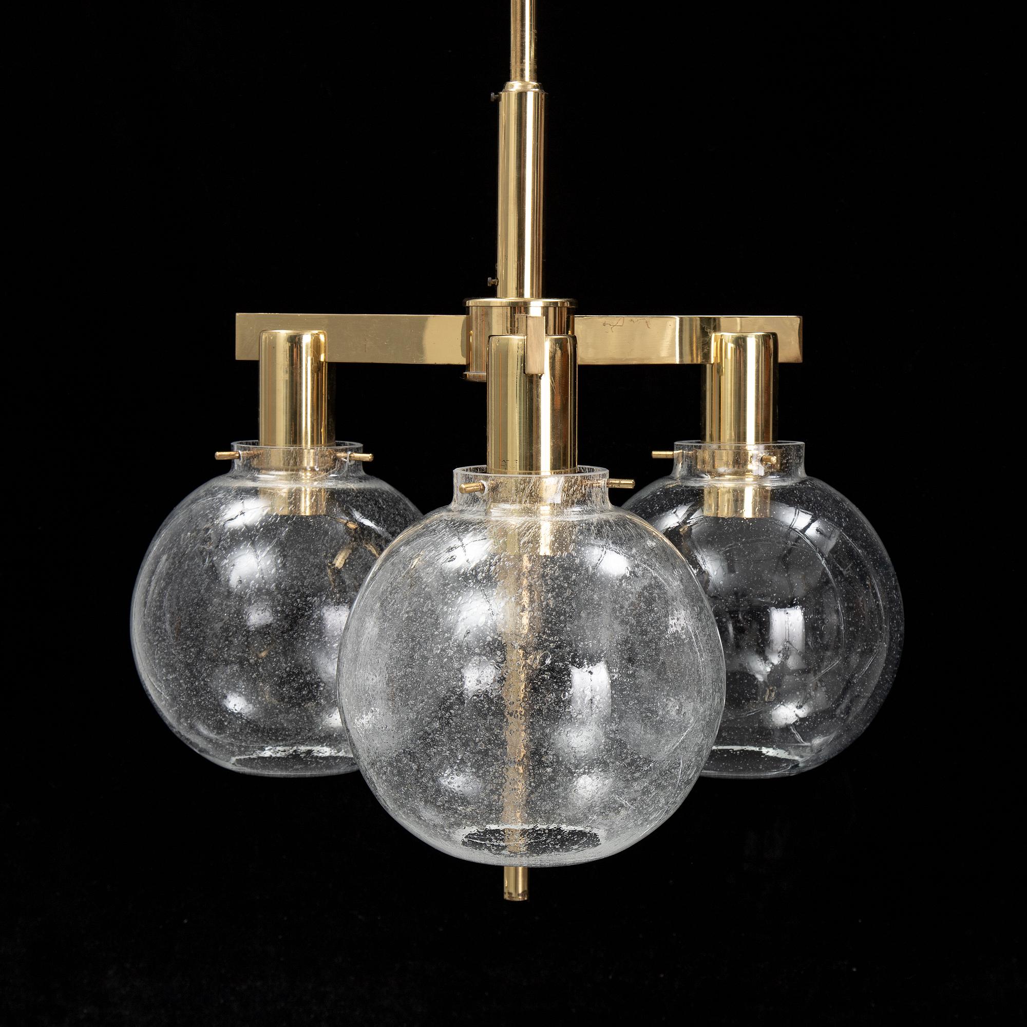 Hans-Agne Jakobsson, a model T348/3 ceiling lamp, Markaryd, 1960s.