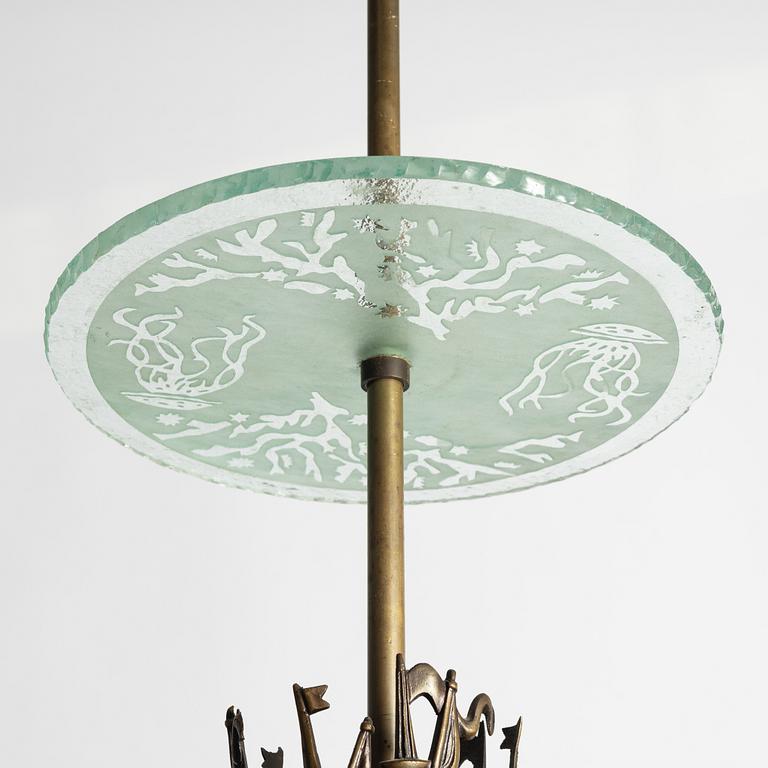 Ceiling lamp, signed and dated 2010.