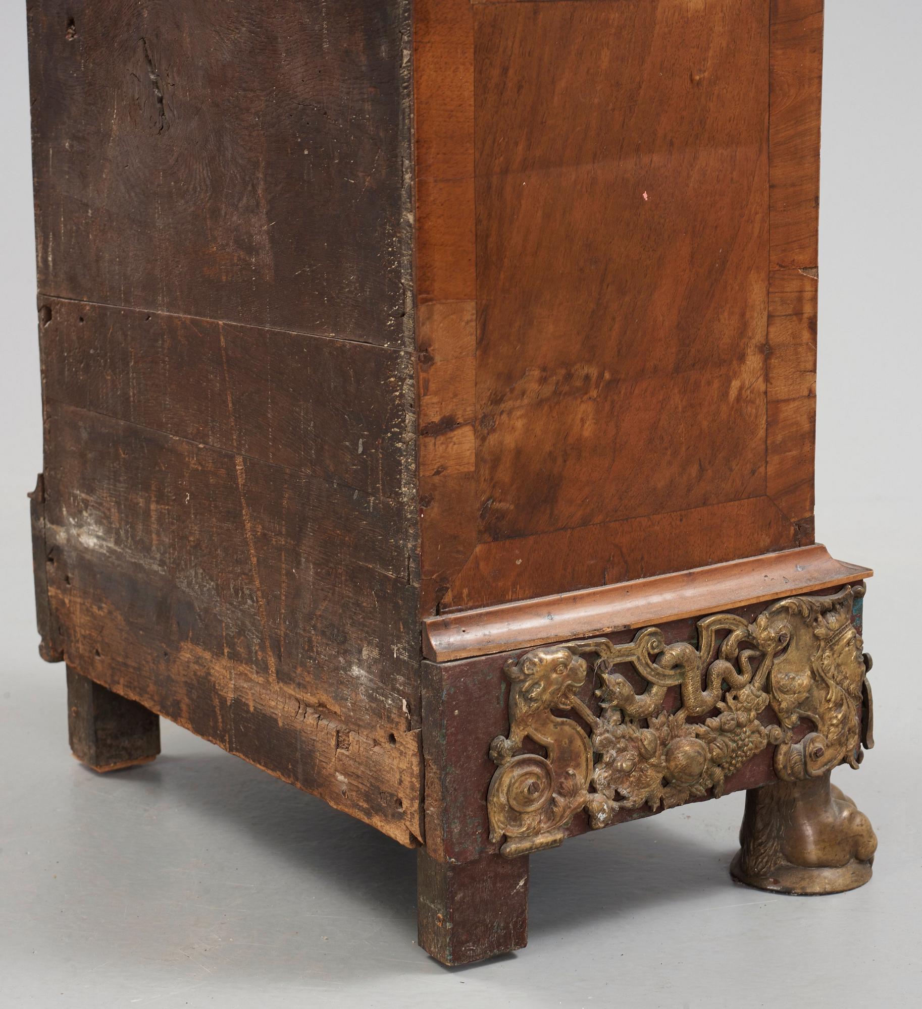 A Baroque late 17th century longcase clock by Johannes Fischer, probably Dutch.