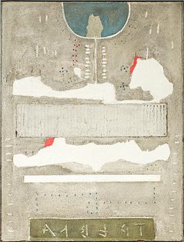 ALBERT JOHANSSON, blandteknik, signerad a tergo och daterad 1961.