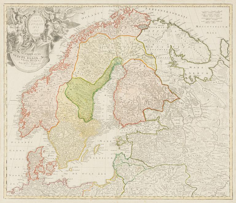 Johann Baptist Homann, "Scandinavia".