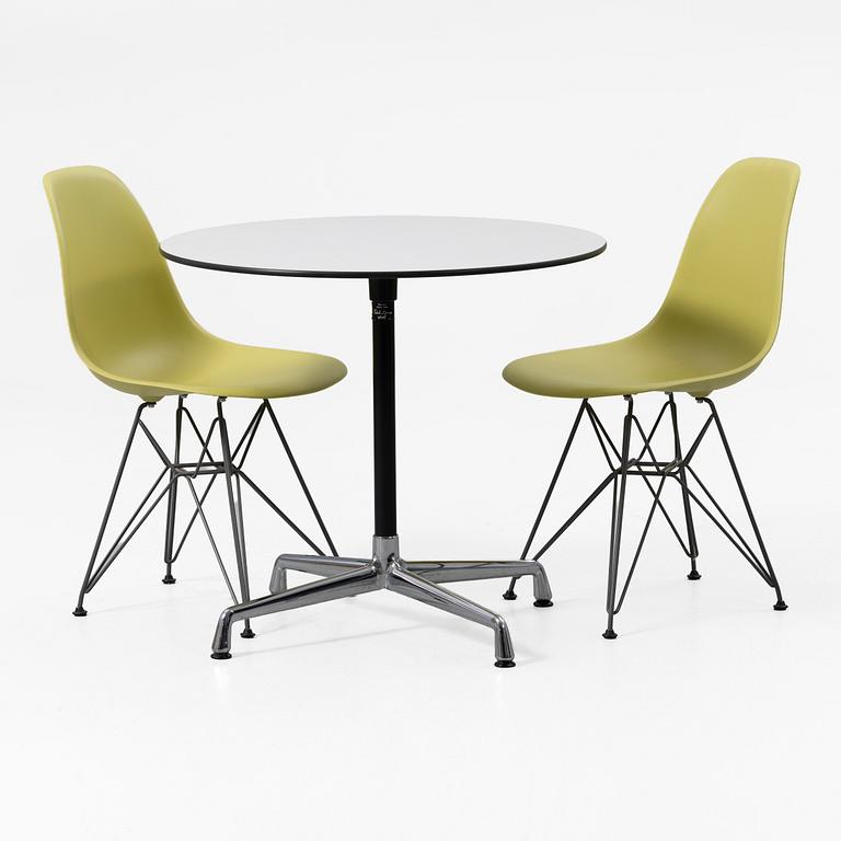 Charles & Ray Eames, Bord samt stolar, DSR Plastic Chairs, Vitra, 2000-tal.