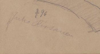 JUHO RISSANEN, blyertsteckning, sign. och dat. 9/6 -96.