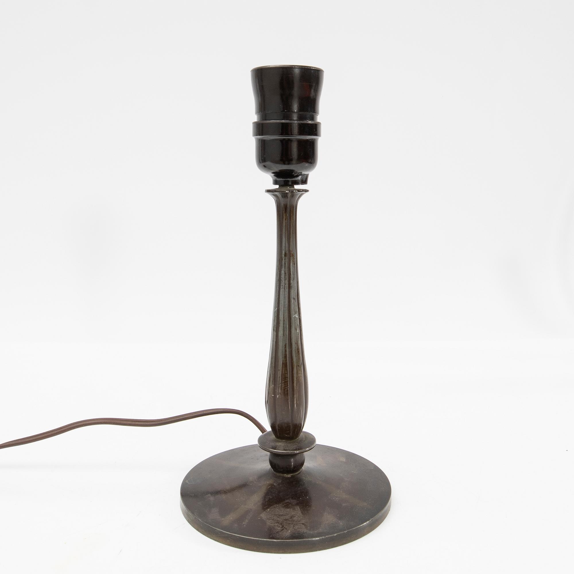 Just Andersen, Table lamp, Denmark, first half of the 20th century.