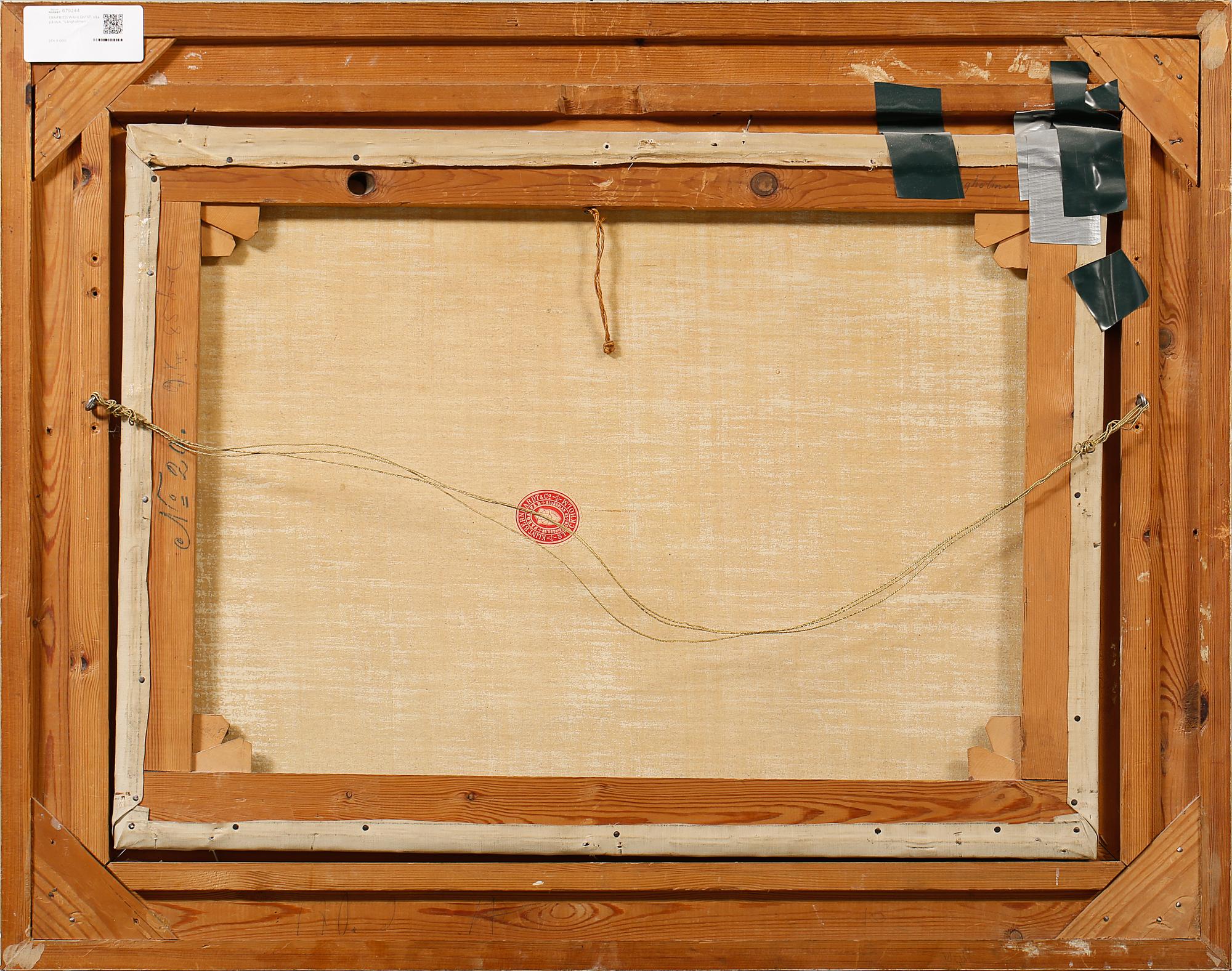 ERNFRIED WAHLQVIST, olja på duk, "Långholmen". Signerad och daterad 1890.