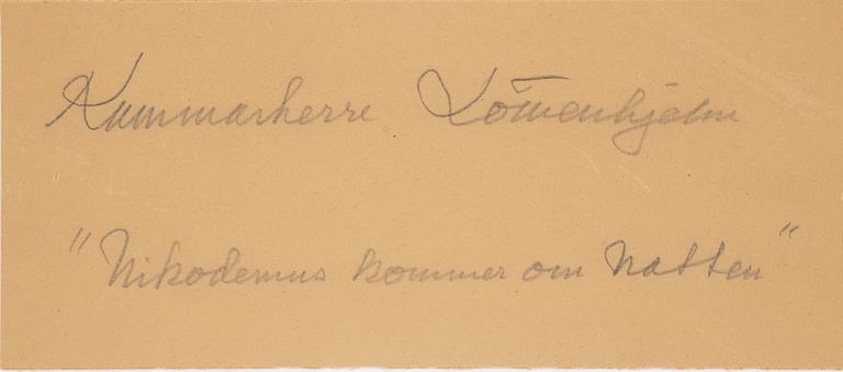 Harriet Löwenhjelm, watercolour, signed and dated 1912.