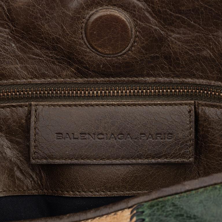 Balenciaga, a patchwork leather 'City' handbag.