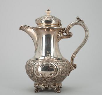 KAFFEKANNA, silver, Birmingham 1954. England Tot. vikt ca 1220 g.