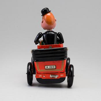 A toy metal car "Sunday Driver", Kosuge, Japan, and "Giant Helicopter", YF, Japan. 1960s.