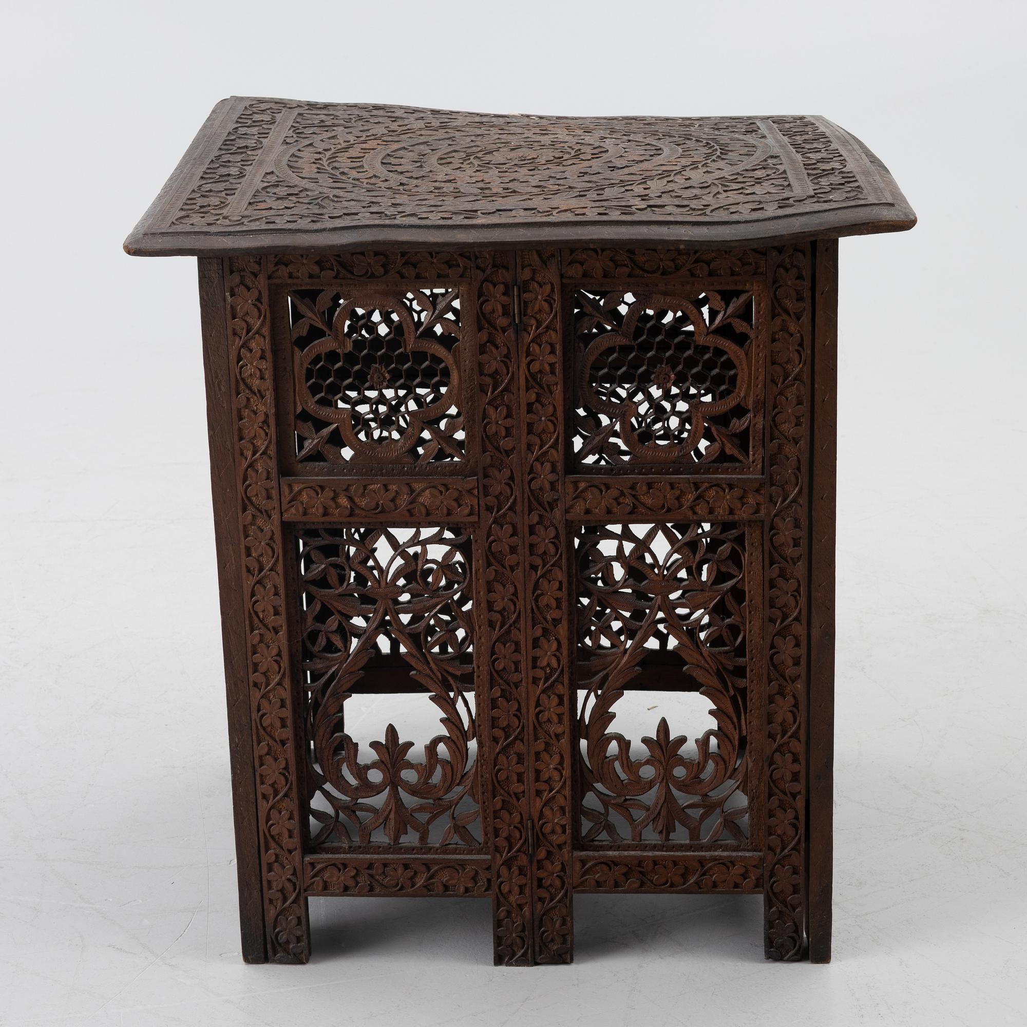 An Anglo-Indian hardwood folding Table, North India, circa 1880. .