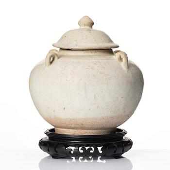 A Thai jar with cover, Sawankhalok, 14th/15th century.