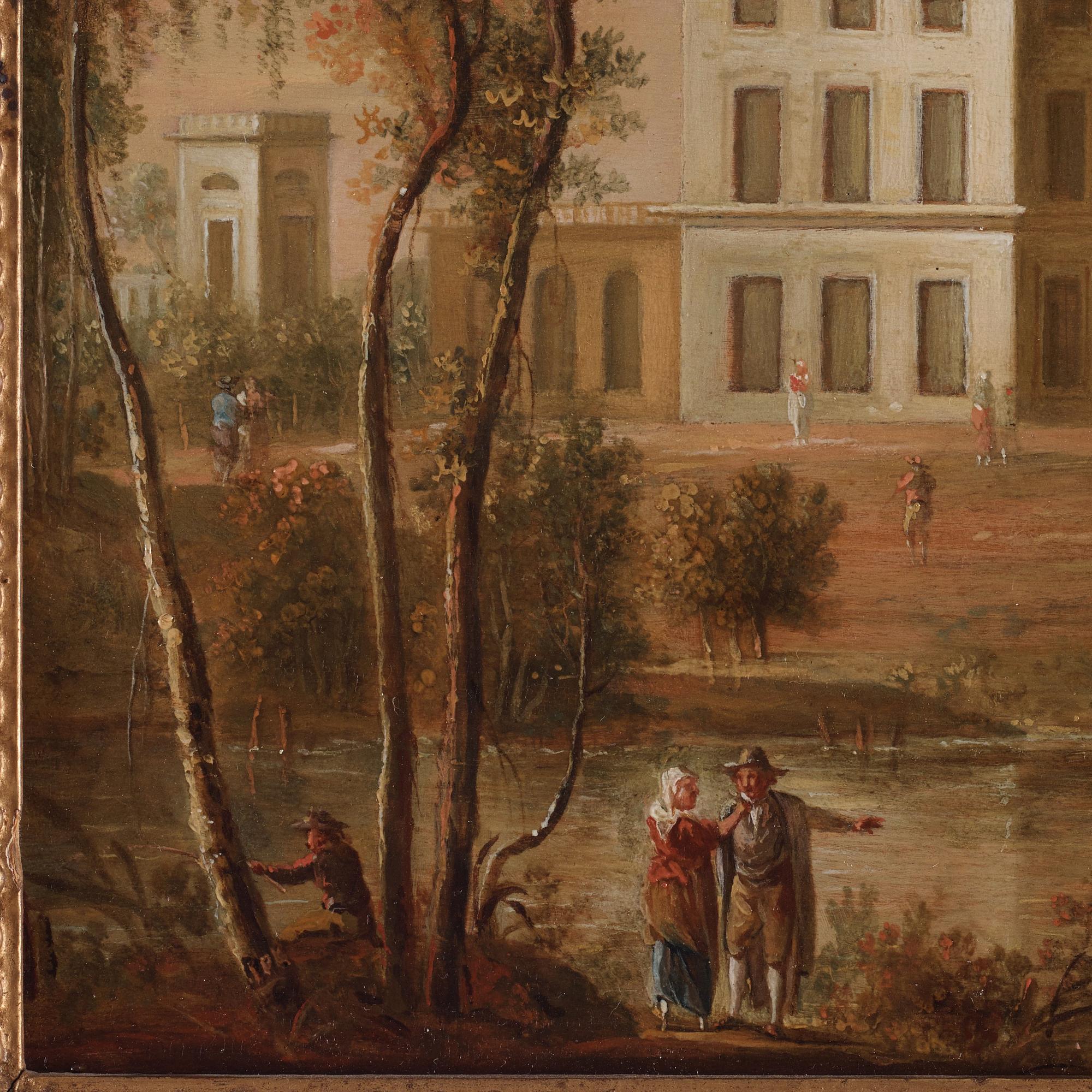 Johan Philip Korn, "Vue af Ulricsdal ifrån färgan vid Stäket"/"Vue af haga lilla slott".