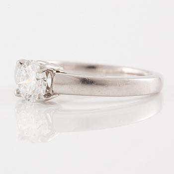 Ring, platinum with brilliant-cut diamond, approx. 0.70 ct.