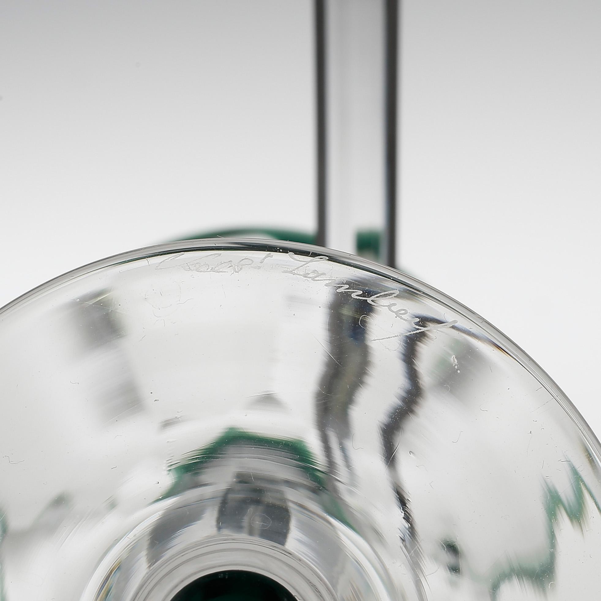 VITVINSGLAS, 12 stycken. Val Saint Lambert, Belgien, 1950-tal.