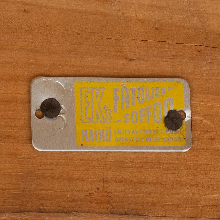 Sofa and armchair, Swedish Modern, Eks Malmö, mid-20th century.