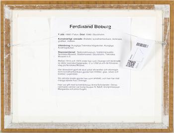 FERDINAND BOBERG, etching, signed.