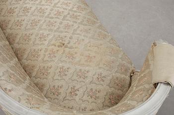 SALONGSGRUPP, 8 delar, Gustaviansk stil, tidigt 1900-tal.