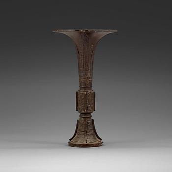 45. A archaistic bronze vase, Qing dynasty (1644-1912).