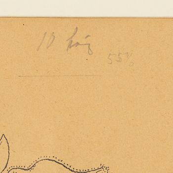 Isaac Grünewald, tusch på papper, signerad.