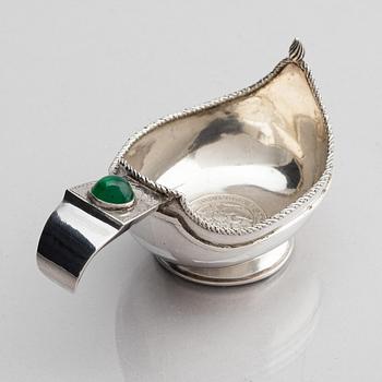 A Latvian silver kovsh, unidentified maker's mark, Latvia circa 1920-1939.