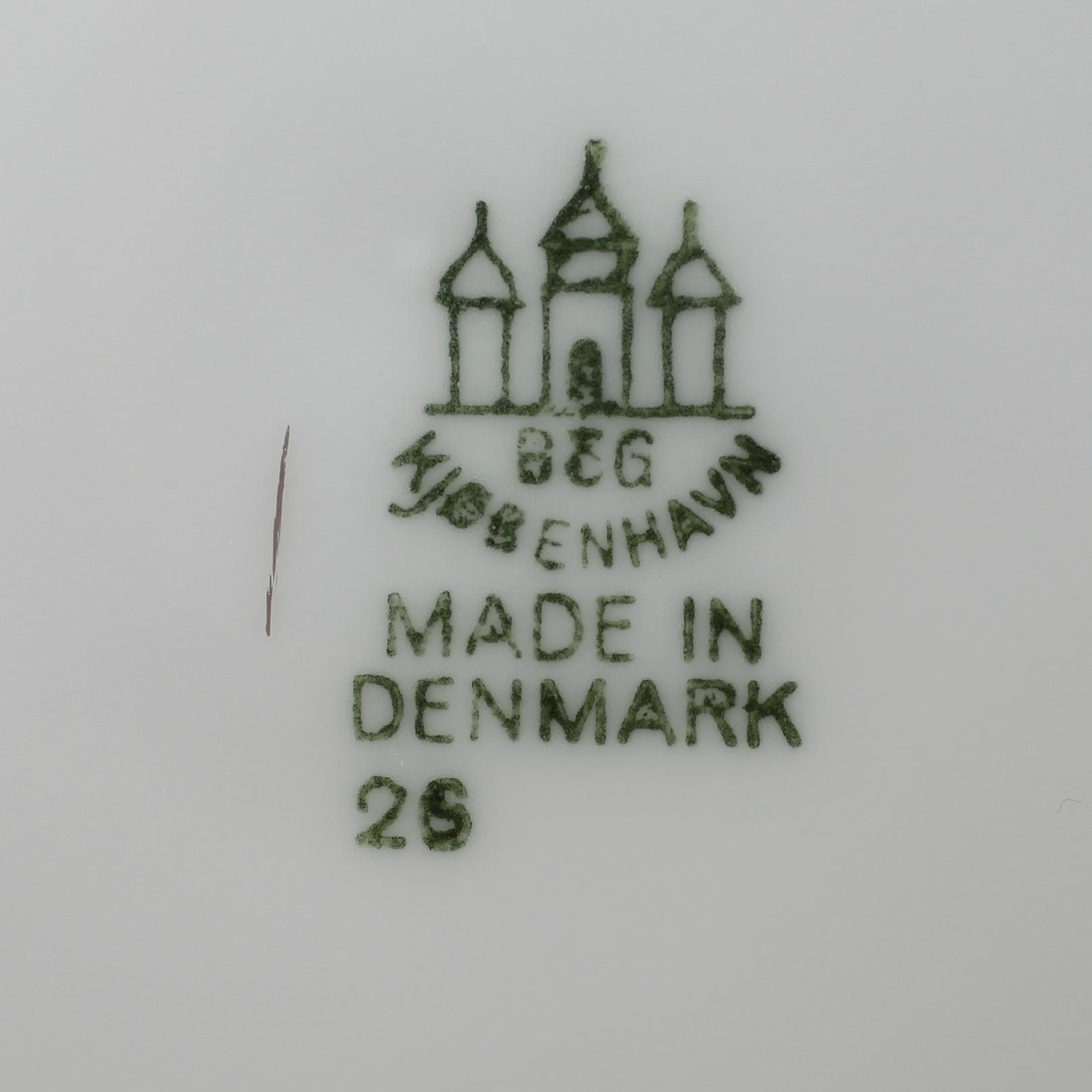 KAFFE- OCH MATSERVIS, 71 delar, porslin, Bing & Gröndahl, Danmark.