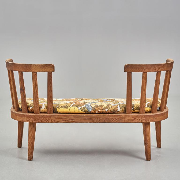 Axel Einar Hjorth, a stained pine sofa, "Utö", Nordiska Kompaniet, Sweden 1930's.