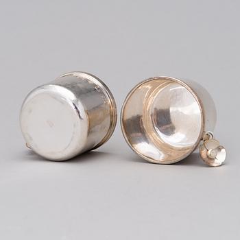 TWO SILVER BEAKERS, Tammisaari 1978.