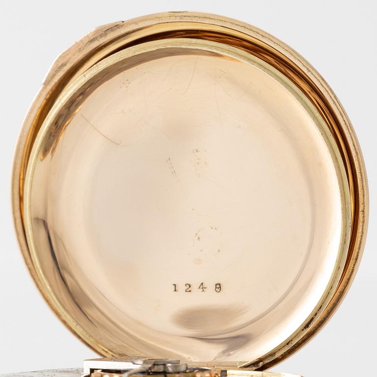 Elgin, pocket watch, hunter, 54 mm.