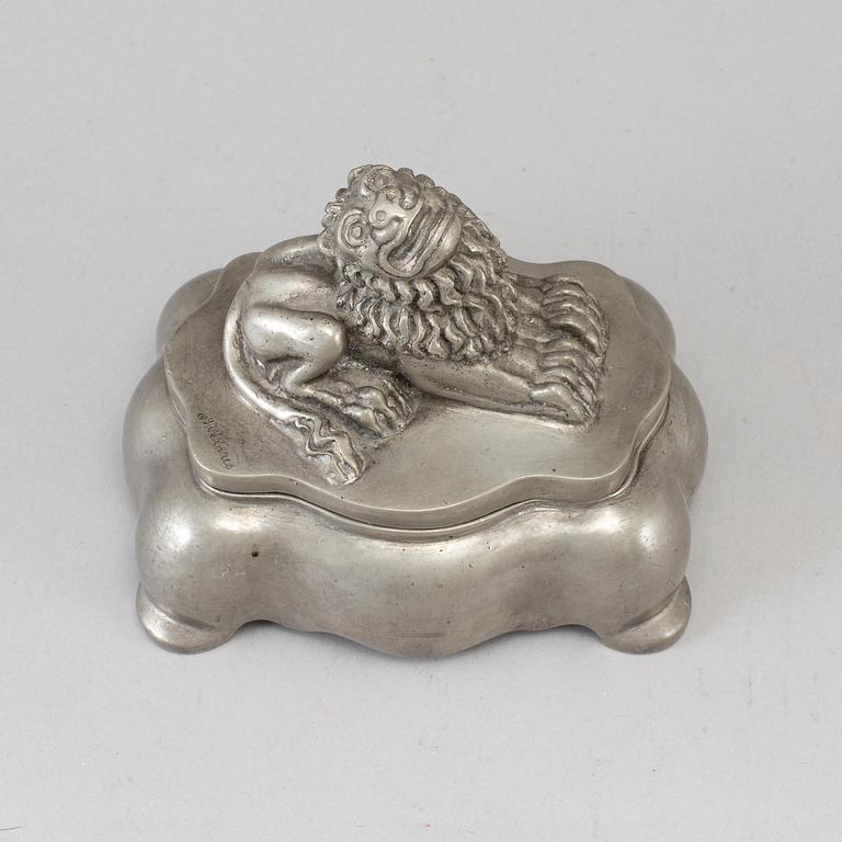 Anna Petrus, a pewter inkwell, Herman Bergman Konstgjuteri, Stockholm 1930s.