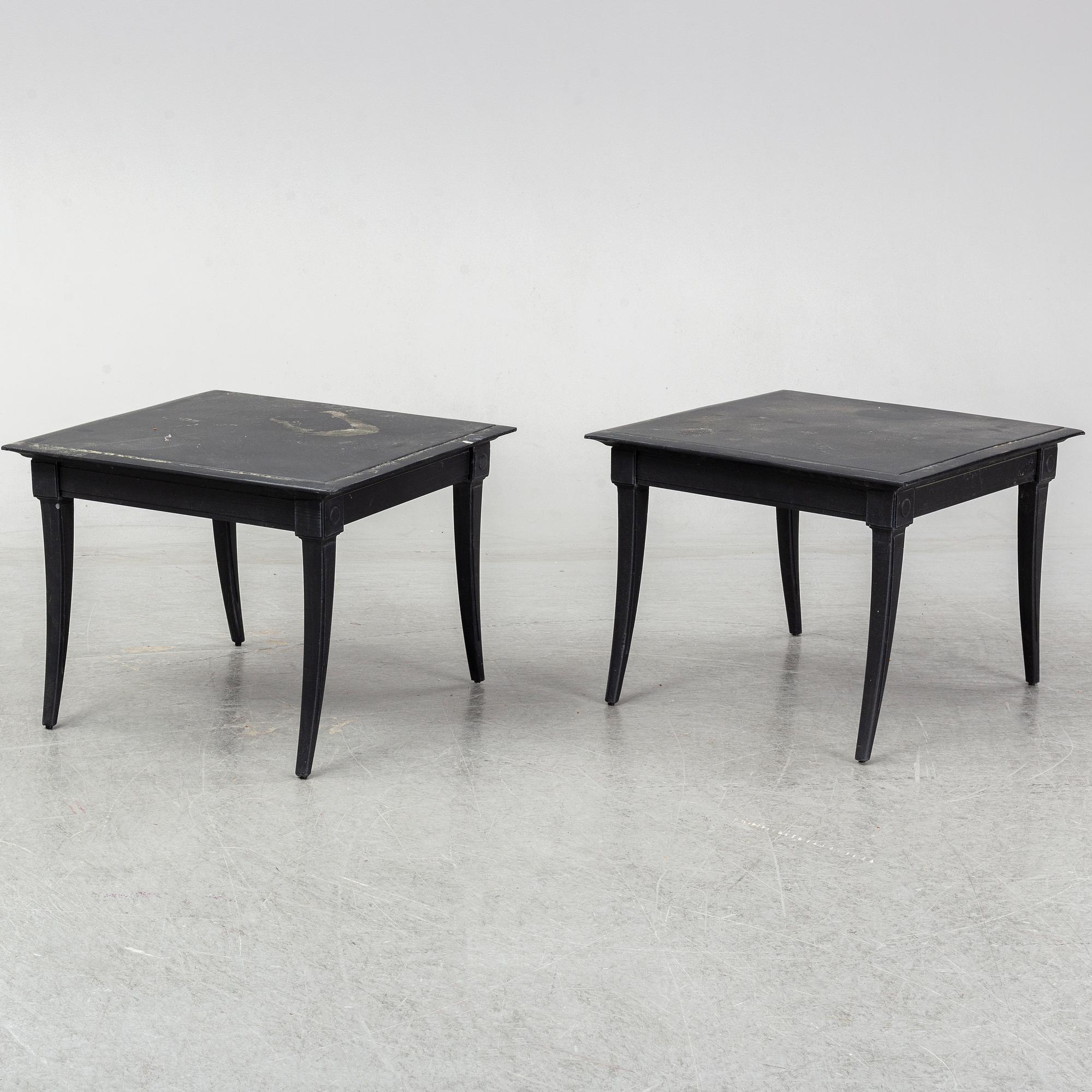 A pair of Restoraiton Hardware side tables, 21st Century.