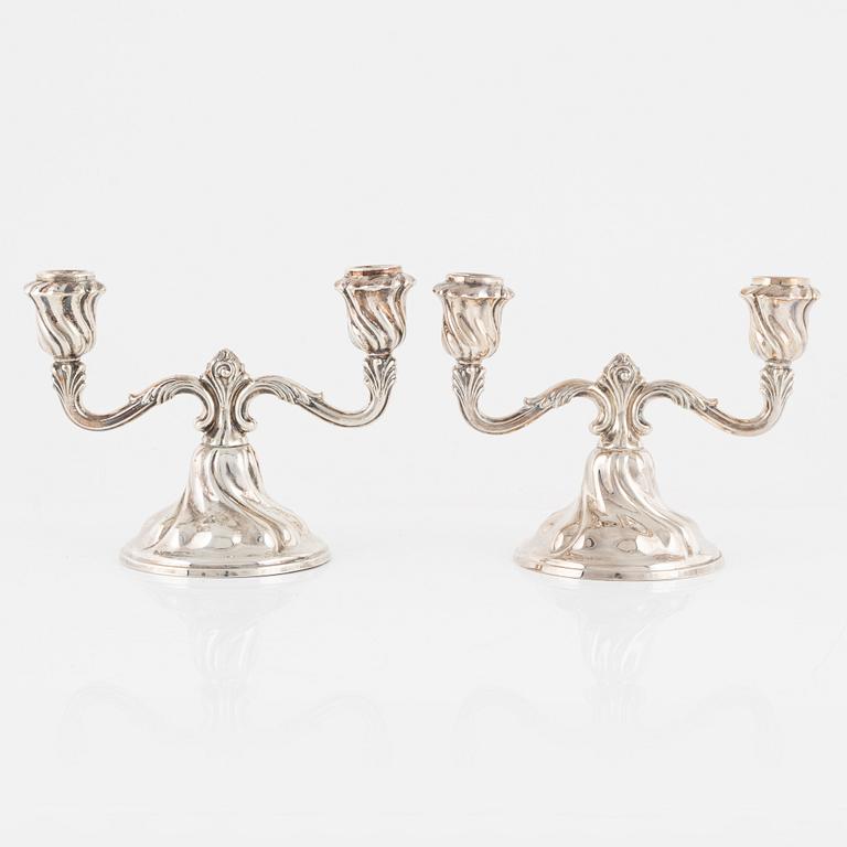 Ljusstakar, ett par, Gebrüder Deyhle, Schwäbisch Gmünd, Tyskland, 1900-talets första hälft.