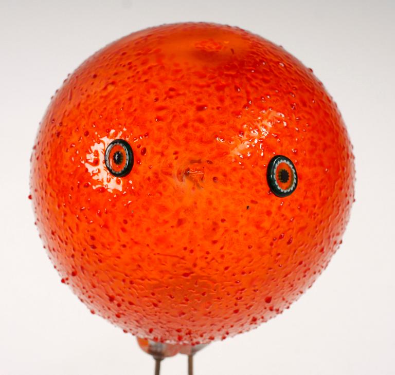 SKULPTUR, glas, "Pulcino", Peter Pelzel, Vistosi, Italien.