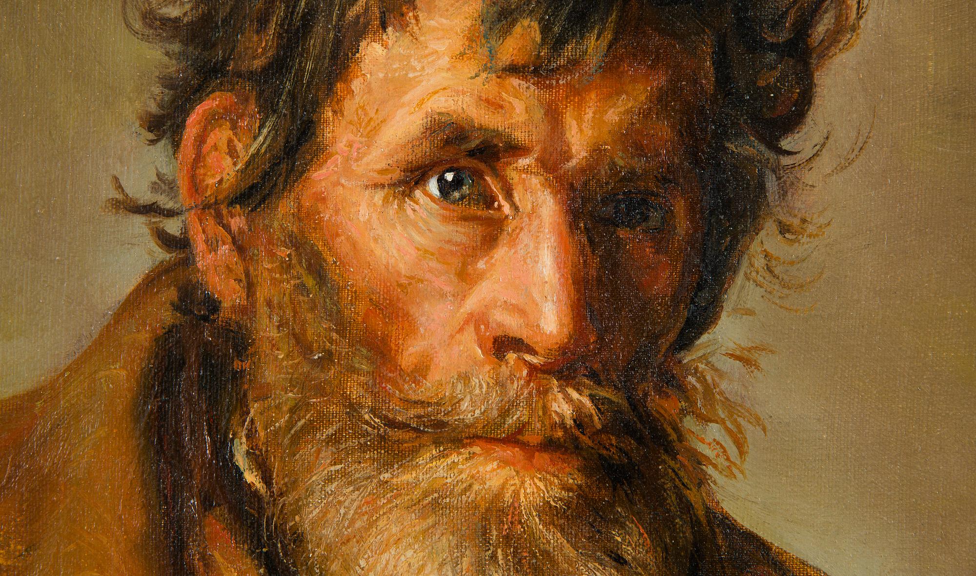 Igor Muslimov, Vanhan miehen muotokuva, kopio Ilja Repinin mukaan.